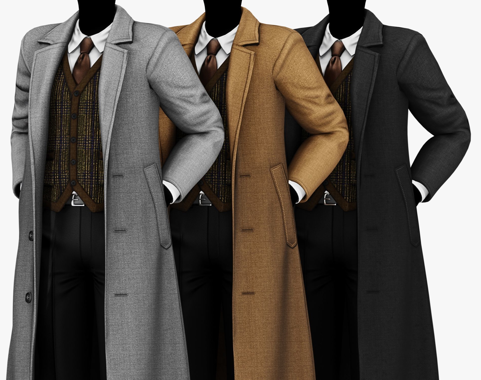 Classic Mens Winter Overcoat | WOLVES STUDIO