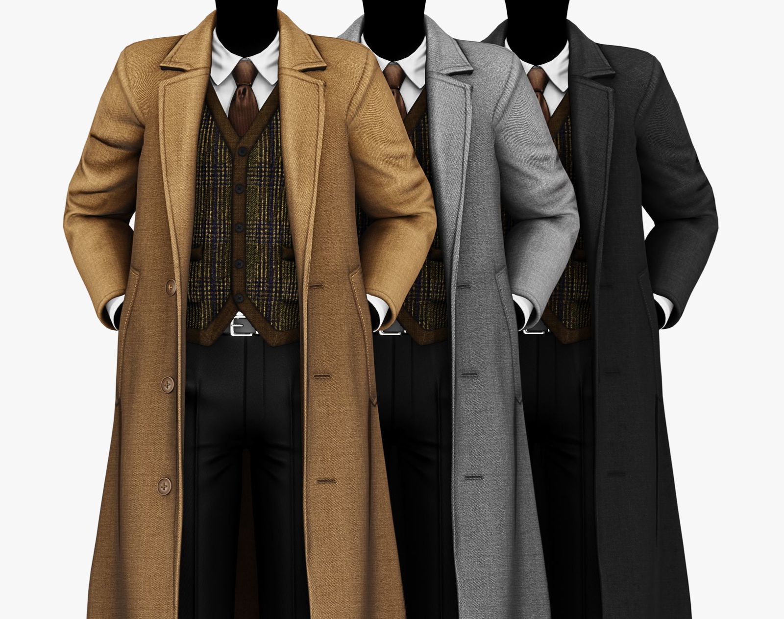 Classic Mens Winter Overcoat | WOLVES STUDIO