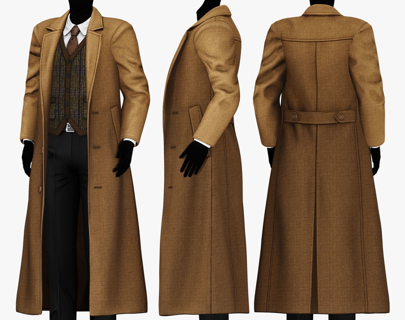 Classic Mens Winter Overcoat | WOLVES STUDIO