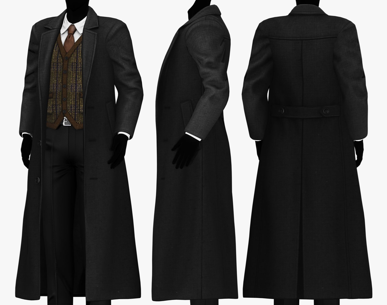 Classic Mens Winter Overcoat | WOLVES STUDIO