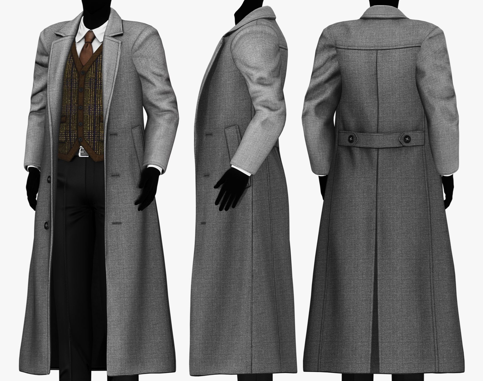 Classic Mens Winter Overcoat | WOLVES STUDIO