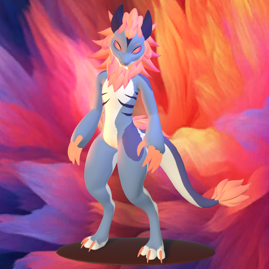 Blue Ember - Retexture For Wickerbeast King VRChat Avatar