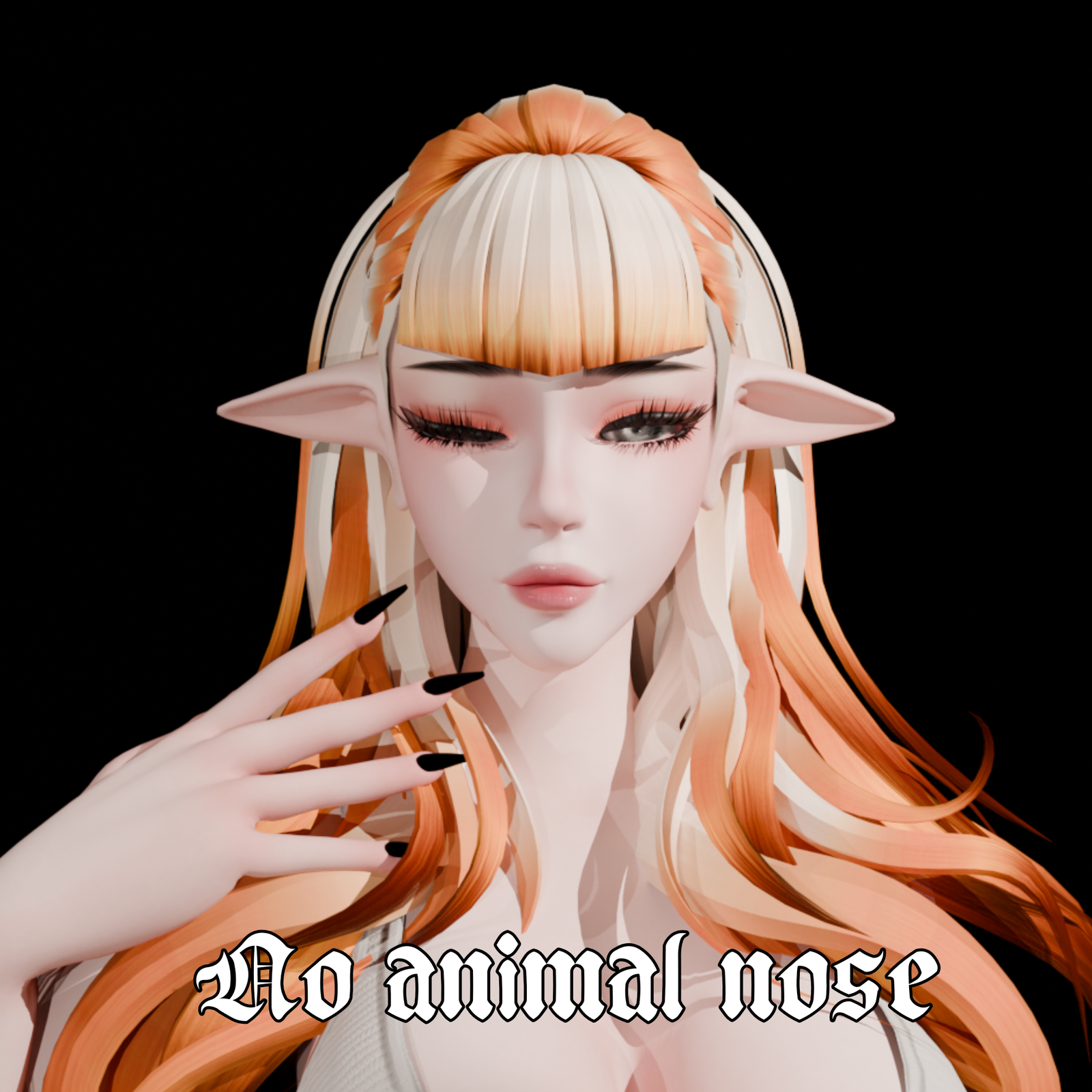 Pretty girl makeup + Animal nose (Persephone Head)