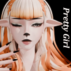 Pretty girl makeup + Animal nose (Persephone Head)