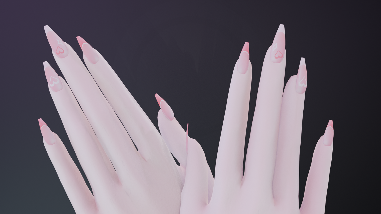Pastel Heart Nails