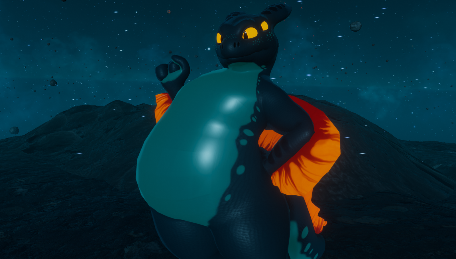 Fat Slipfin Furry Alien DLC with physics, dynamics, and animation.
