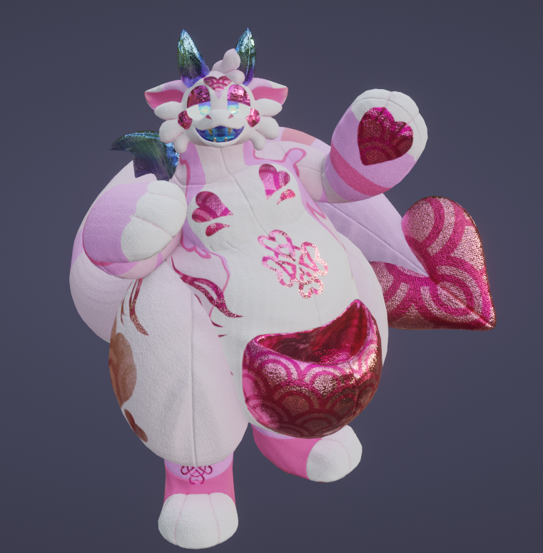 Sparkly Plush Dragon ! Plushy Furry Base