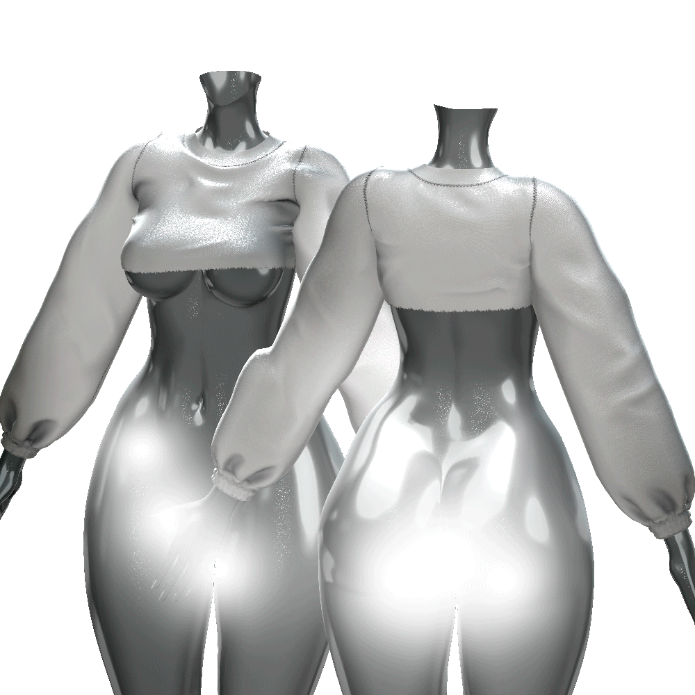 free female crop sweater