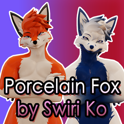 Porcelain Fox - Stylized Vulpine Avatar Base for VRChat