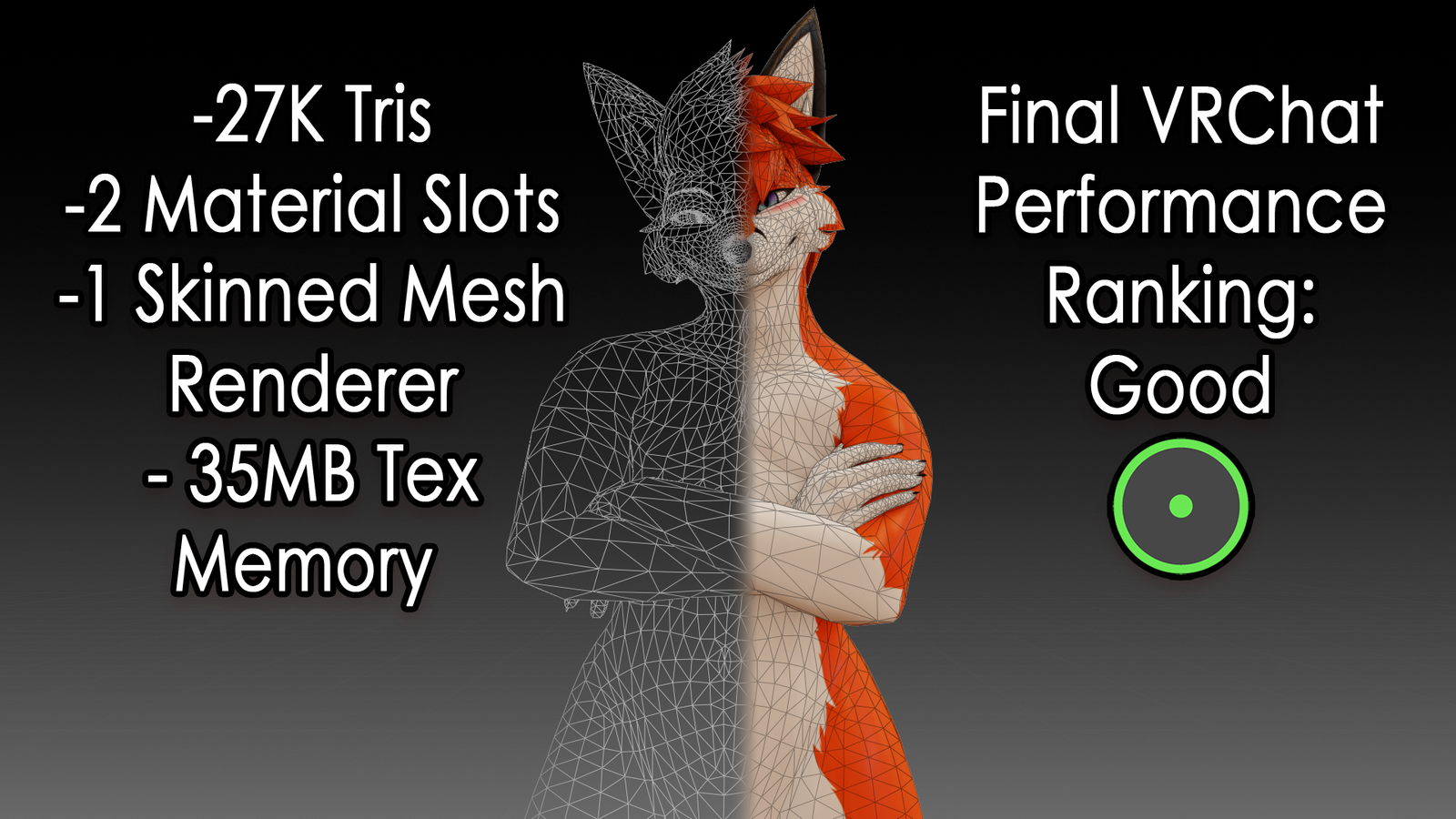 Porcelain Fox - Stylized Vulpine Avatar Base for VRChat