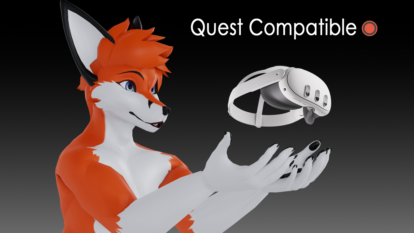 Porcelain Fox - Stylized Vulpine Avatar Base for VRChat