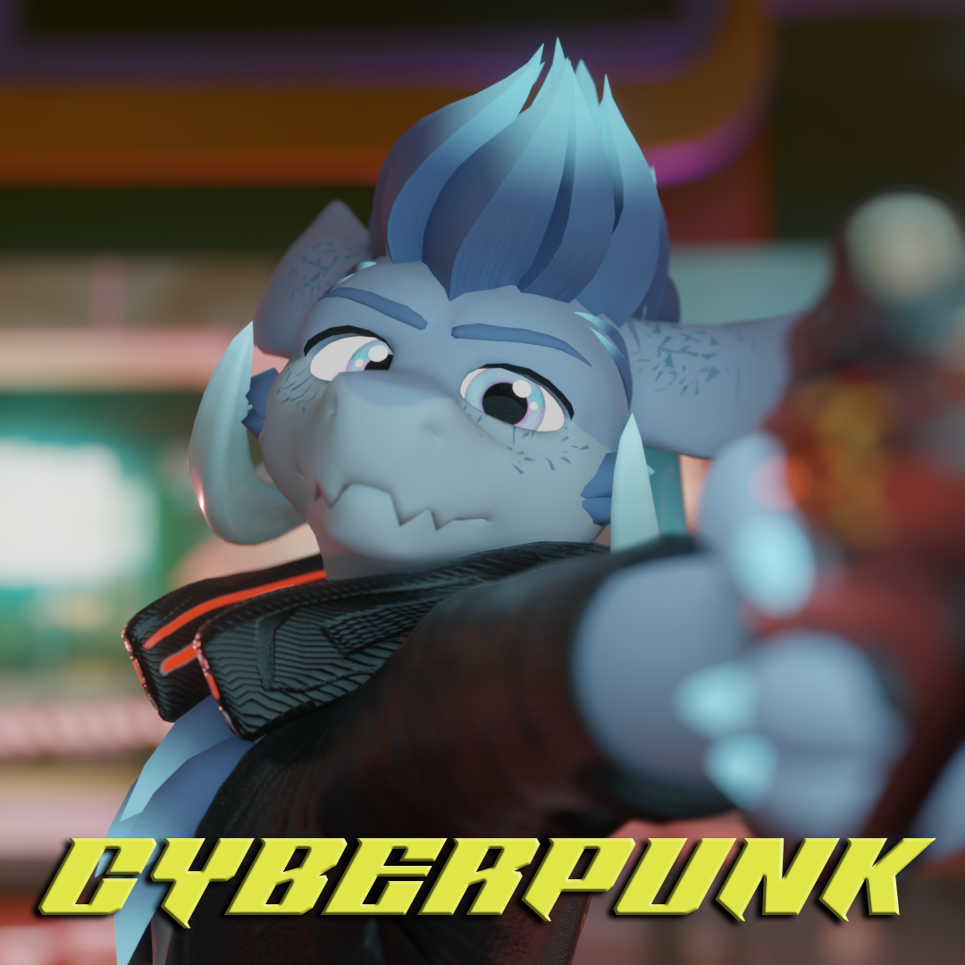 Winterbold Hairstyle - Cyberpunk - VRChat Avatar Hair Asset