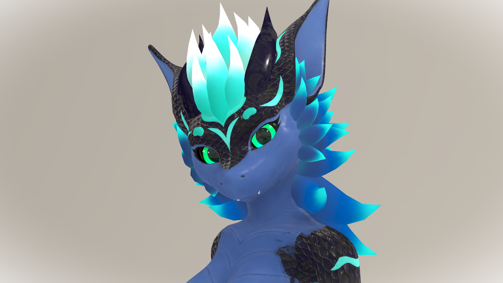 "Neon Reef Dragon" Texture for Nexie's Female Nardoragon
