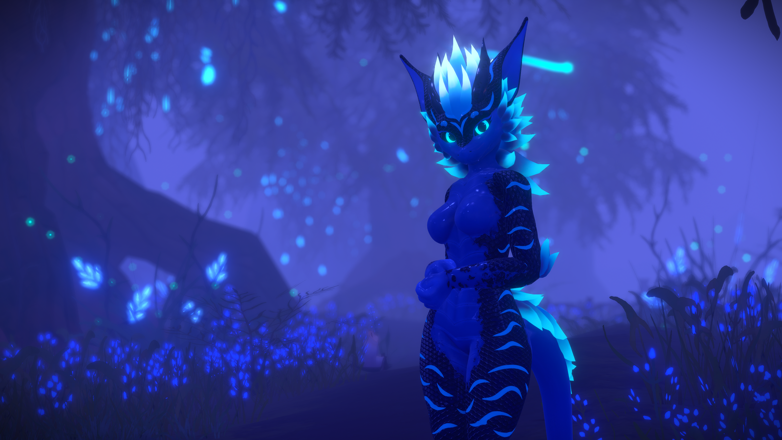 "Neon Reef Dragon" Texture for Nexie's Female Nardoragon