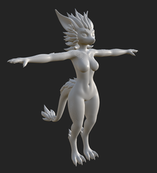 Scale Normal and Height maps for Nexie's Female Nardoragon