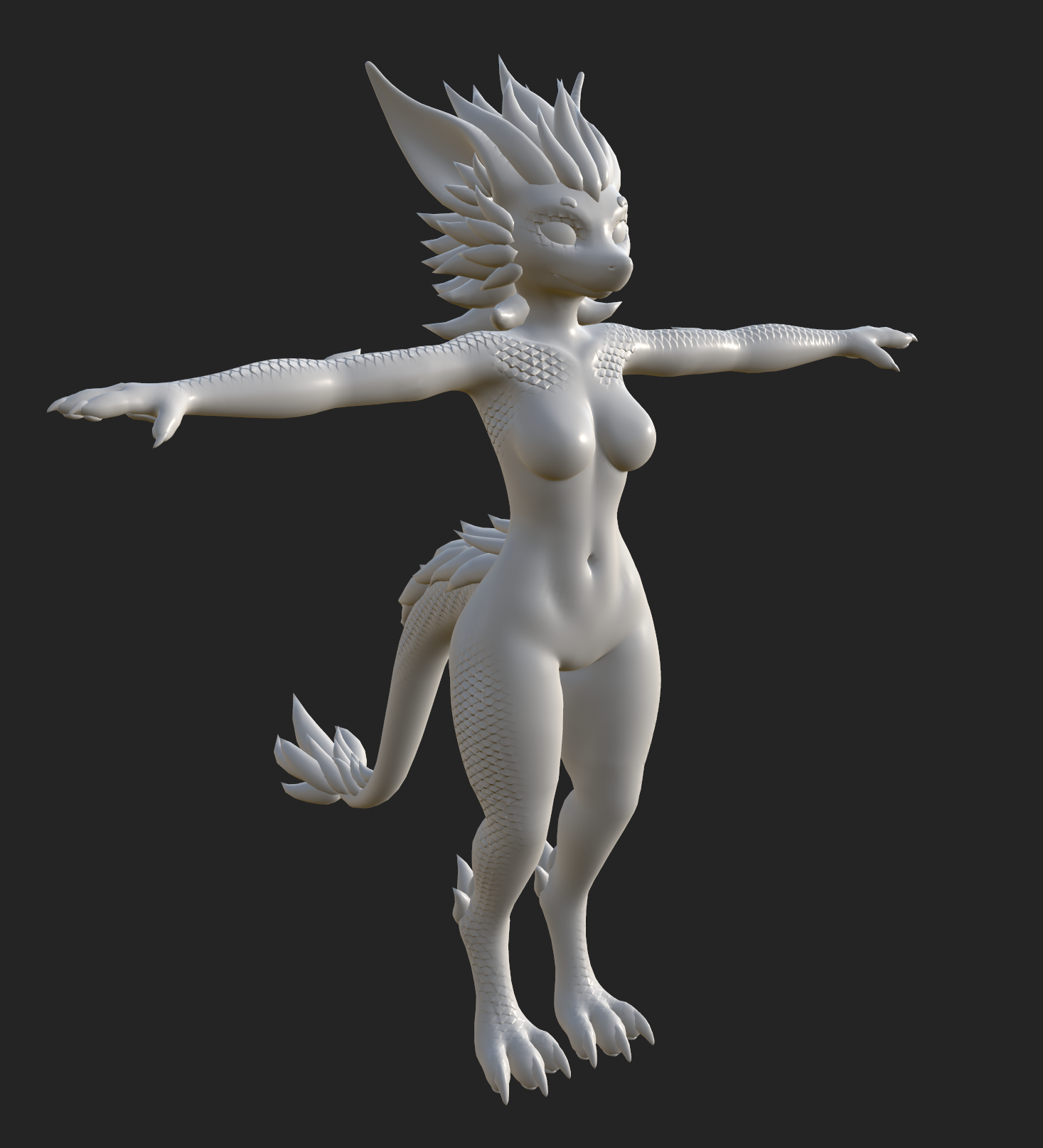 Scale Normal and Height maps for Nexie's Female Nardoragon