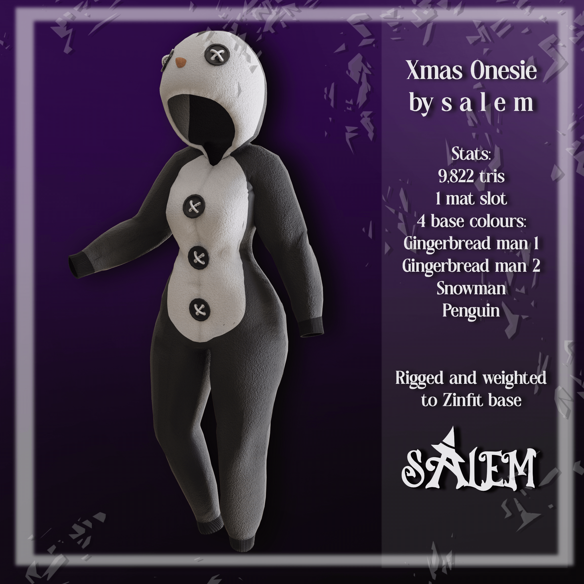 Christmas Onesie - Gingerbread, Penguin, Snowman