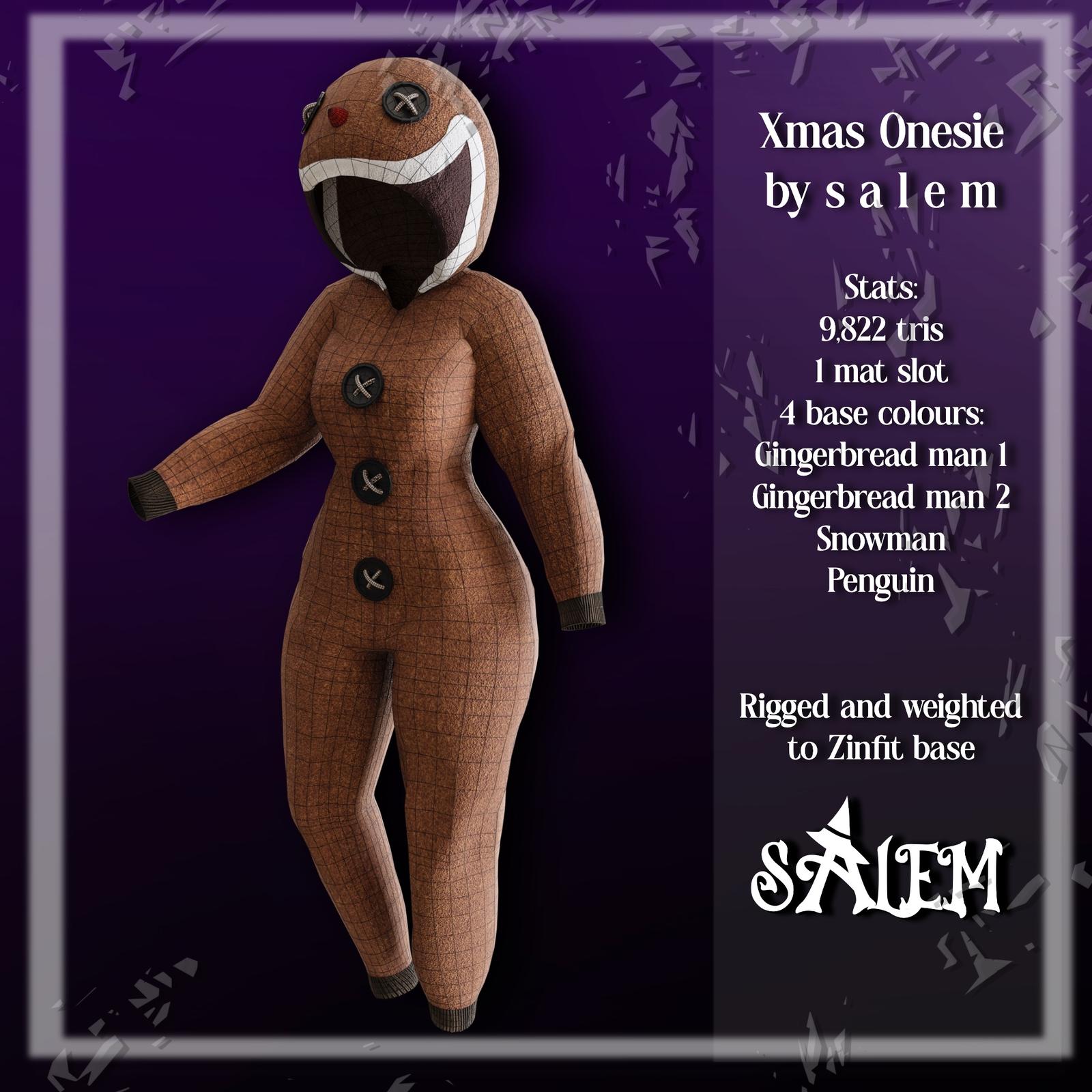 Christmas Onesie - Gingerbread, Penguin, Snowman