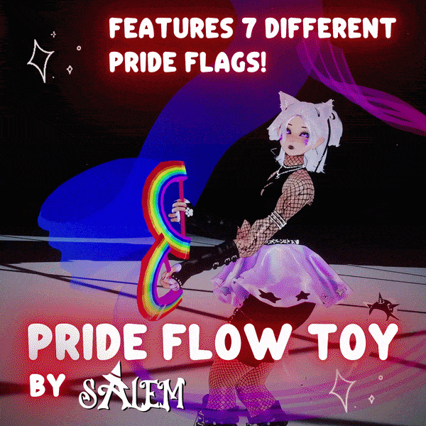 *NITRO FREEBIE* | Pride Flag Flow Toy | 7 Flags, Including: Rainbow, Asexual, Bisexual, Lesbian, Non-Binary, Pansexual, Transgender Pride