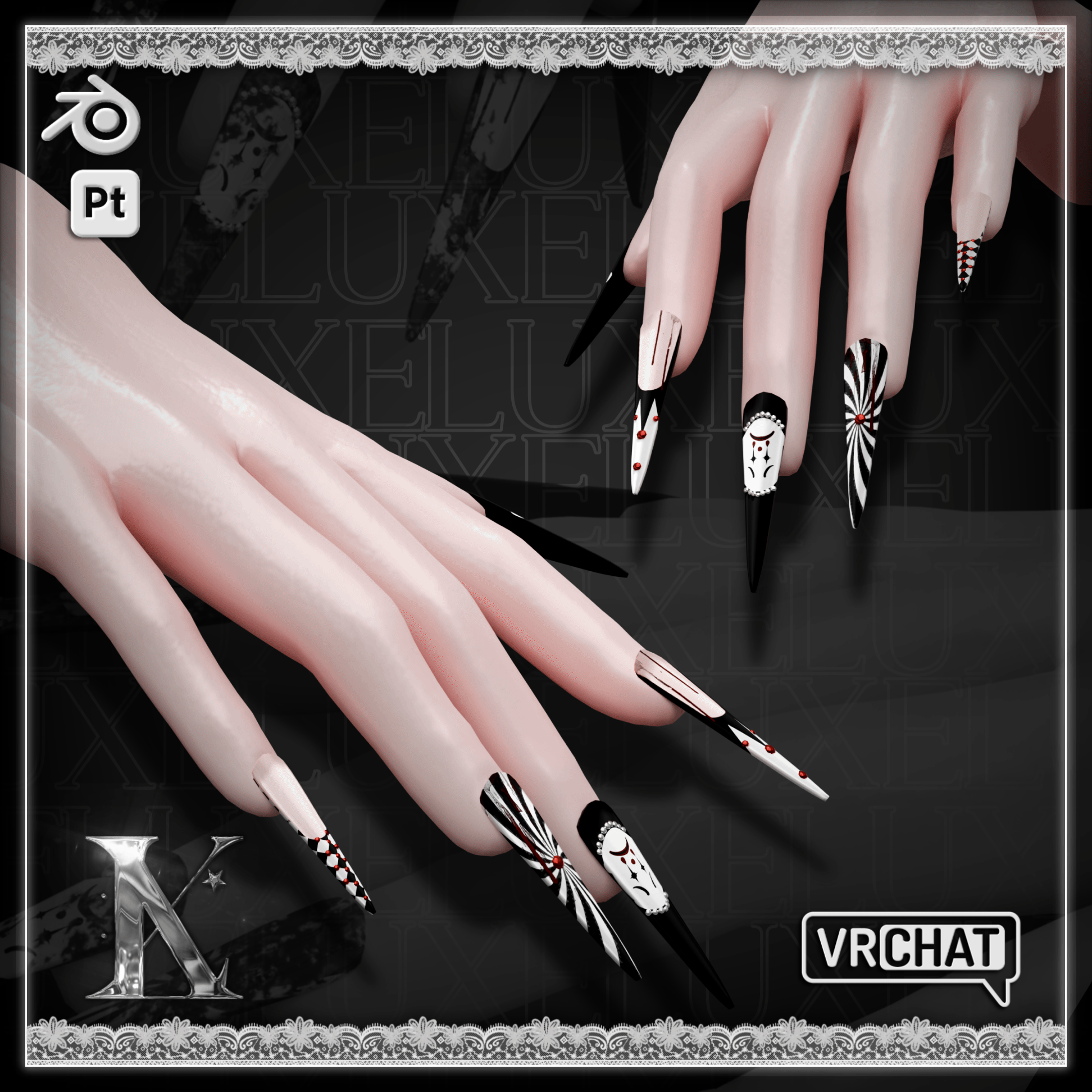 . Pierrot Nails by Lüxe