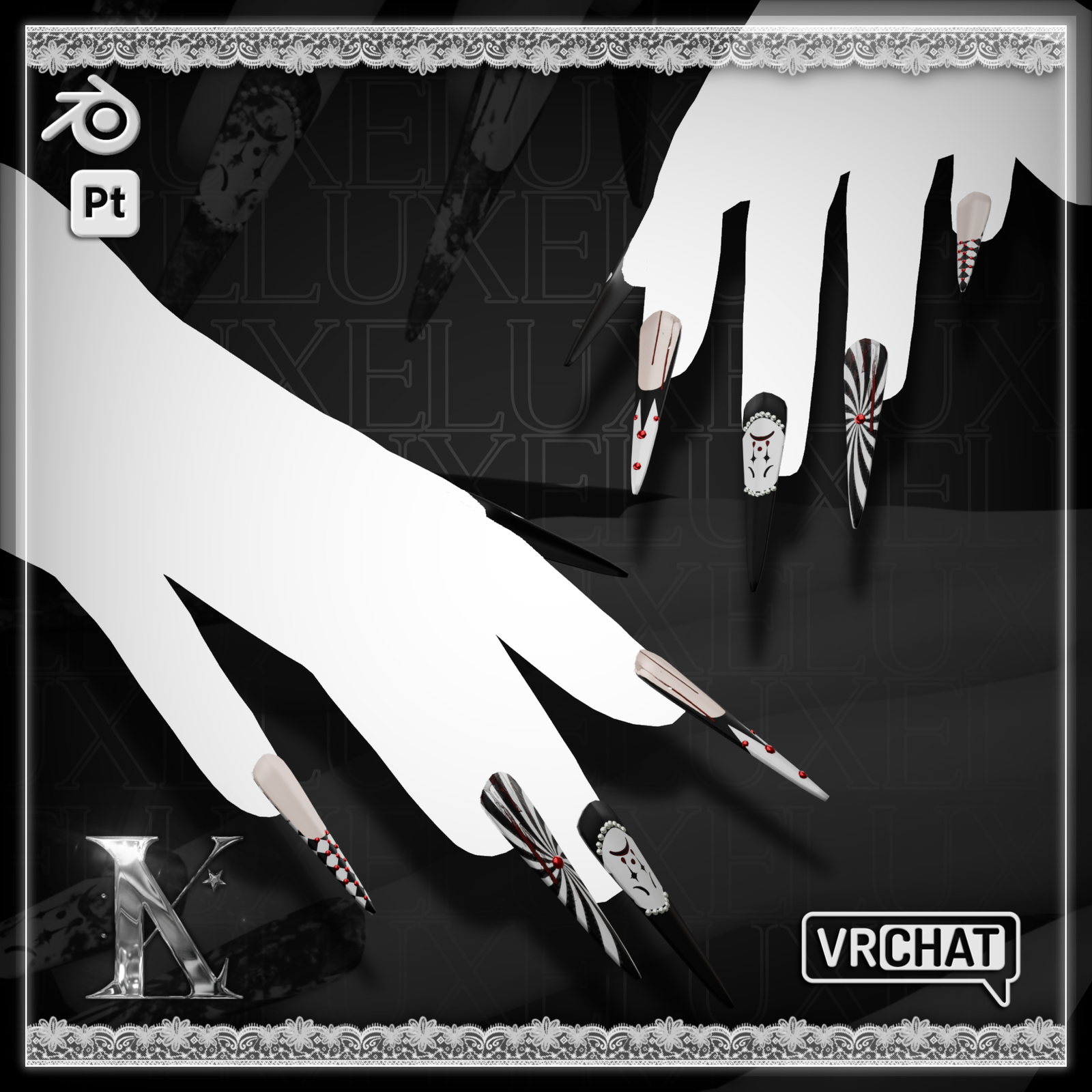 . Pierrot Nails by Lüxe