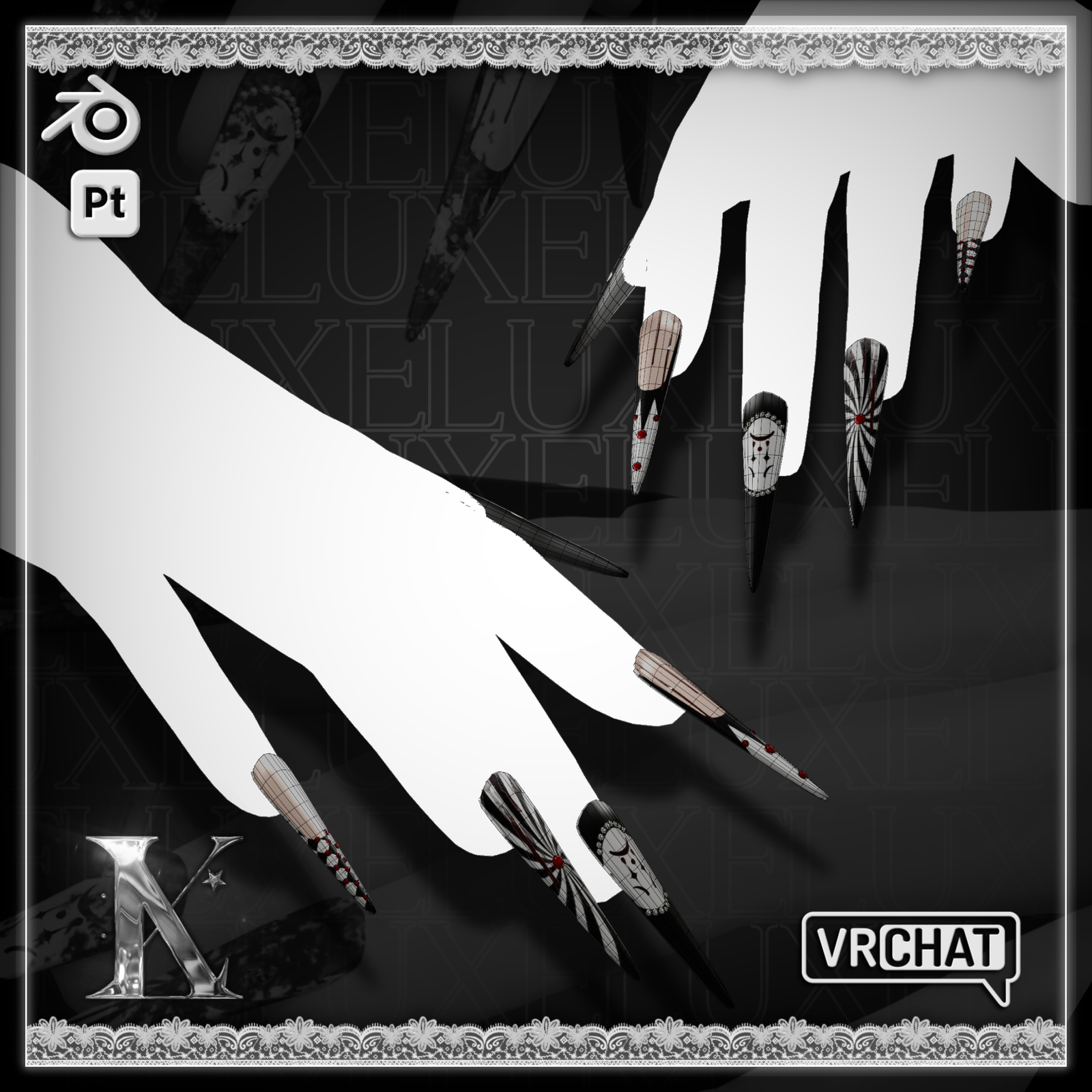 . Pierrot Nails by Lüxe