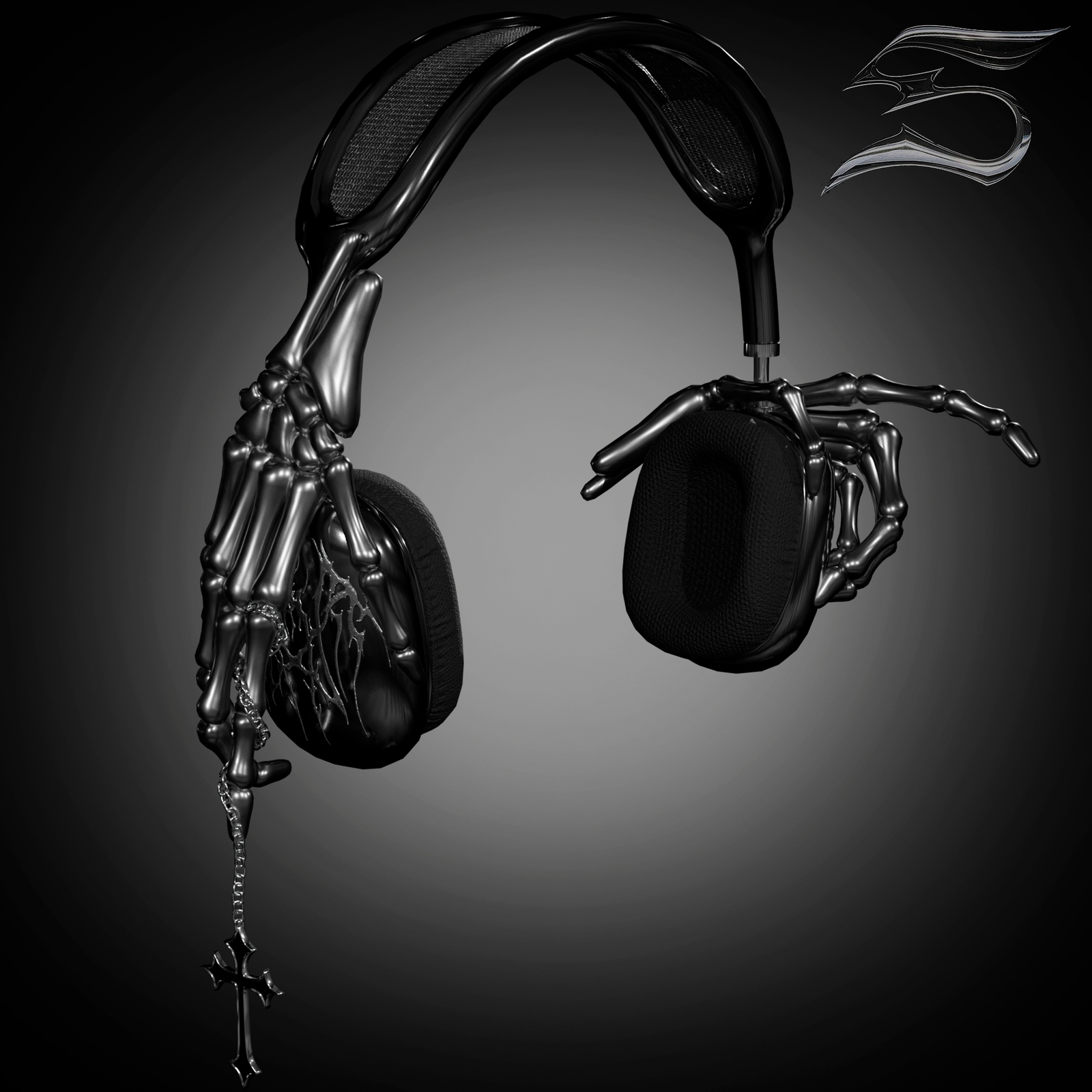 Skeleton hand headphones (personal and commercial)
