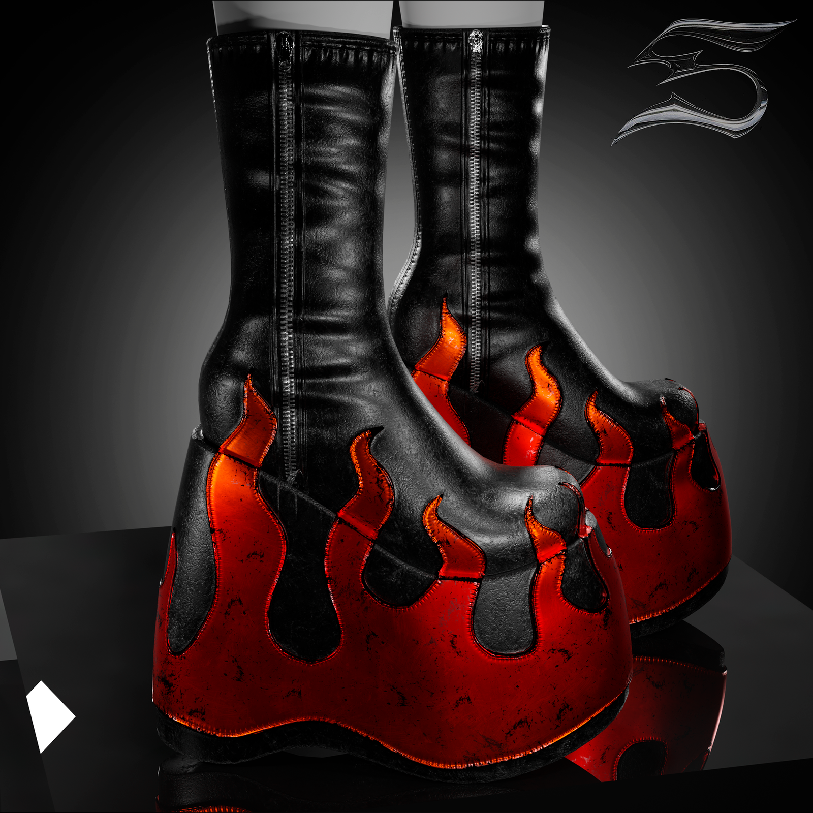 Mini Boots Flame (personal and commercial)