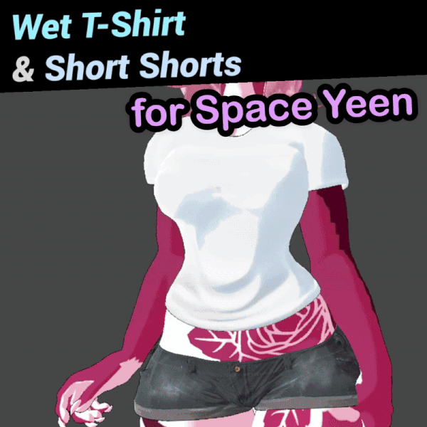 Wet T-Shirt & S.Y.Dukes Short Shorts for Space Yeen