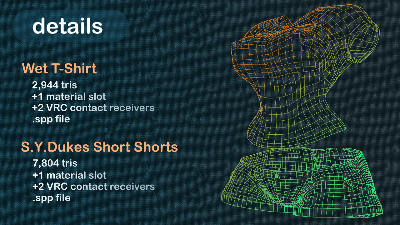 Wet T-Shirt & S.Y.Dukes Short Shorts for Space Yeen