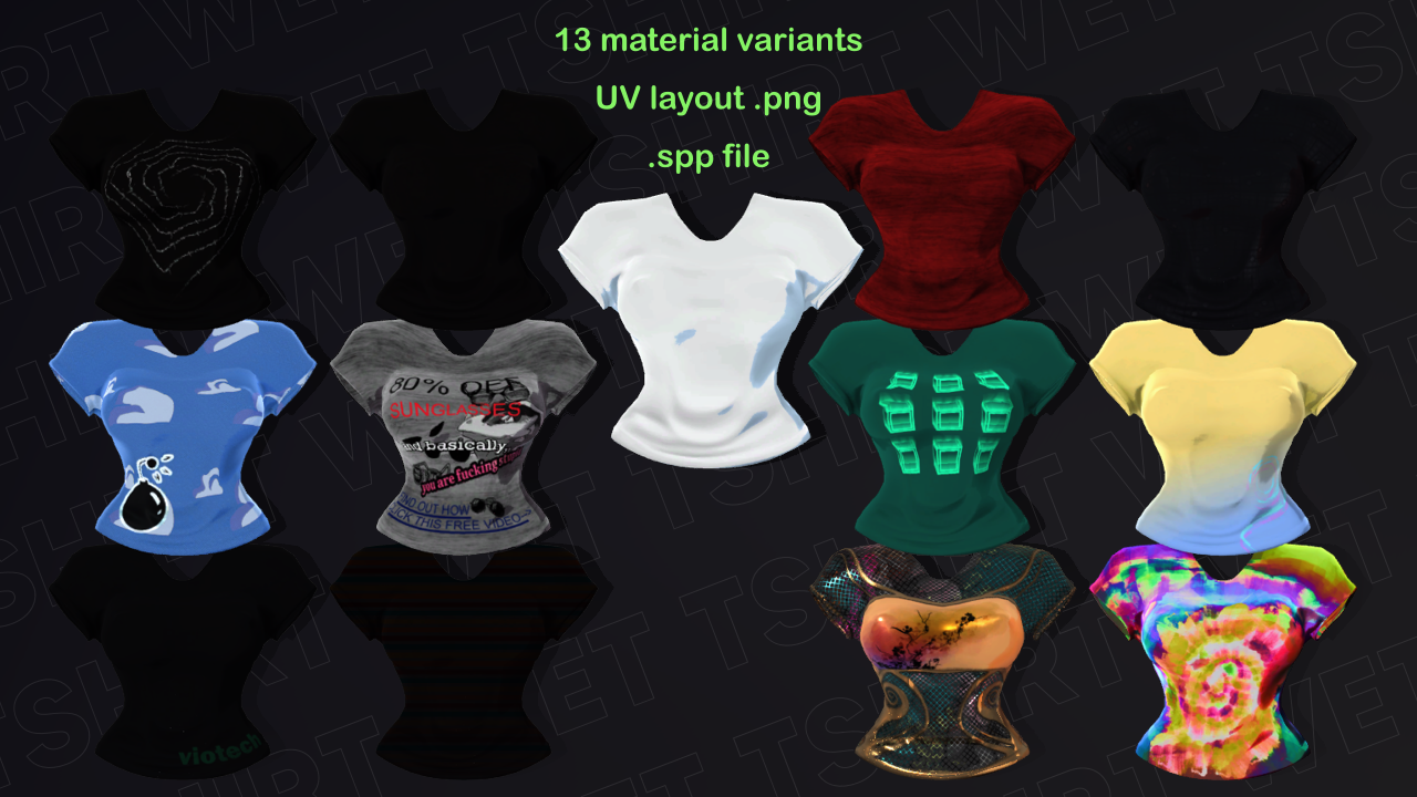 Wet T-Shirt & S.Y.Dukes Short Shorts for Space Yeen