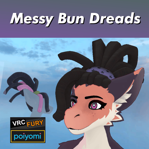 Messy Bun Dreads -- Hairstyle for VRChat