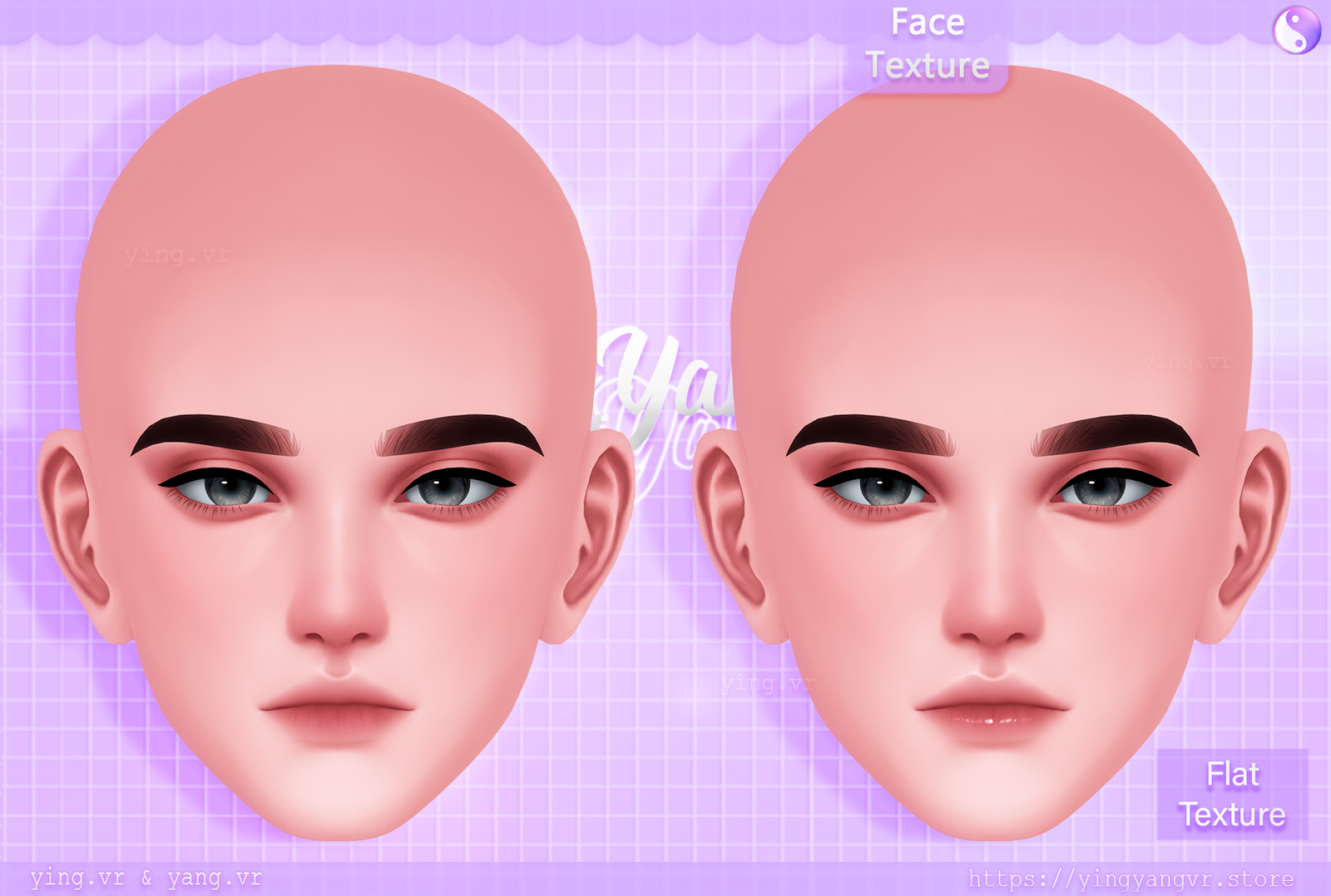 Face Texture [Recolors] 23Mink's Male Head 