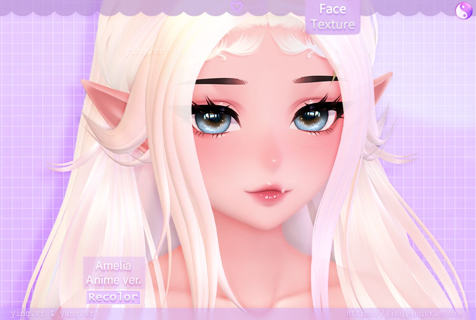 Face Texture [Recolor] Amelia Anime Head