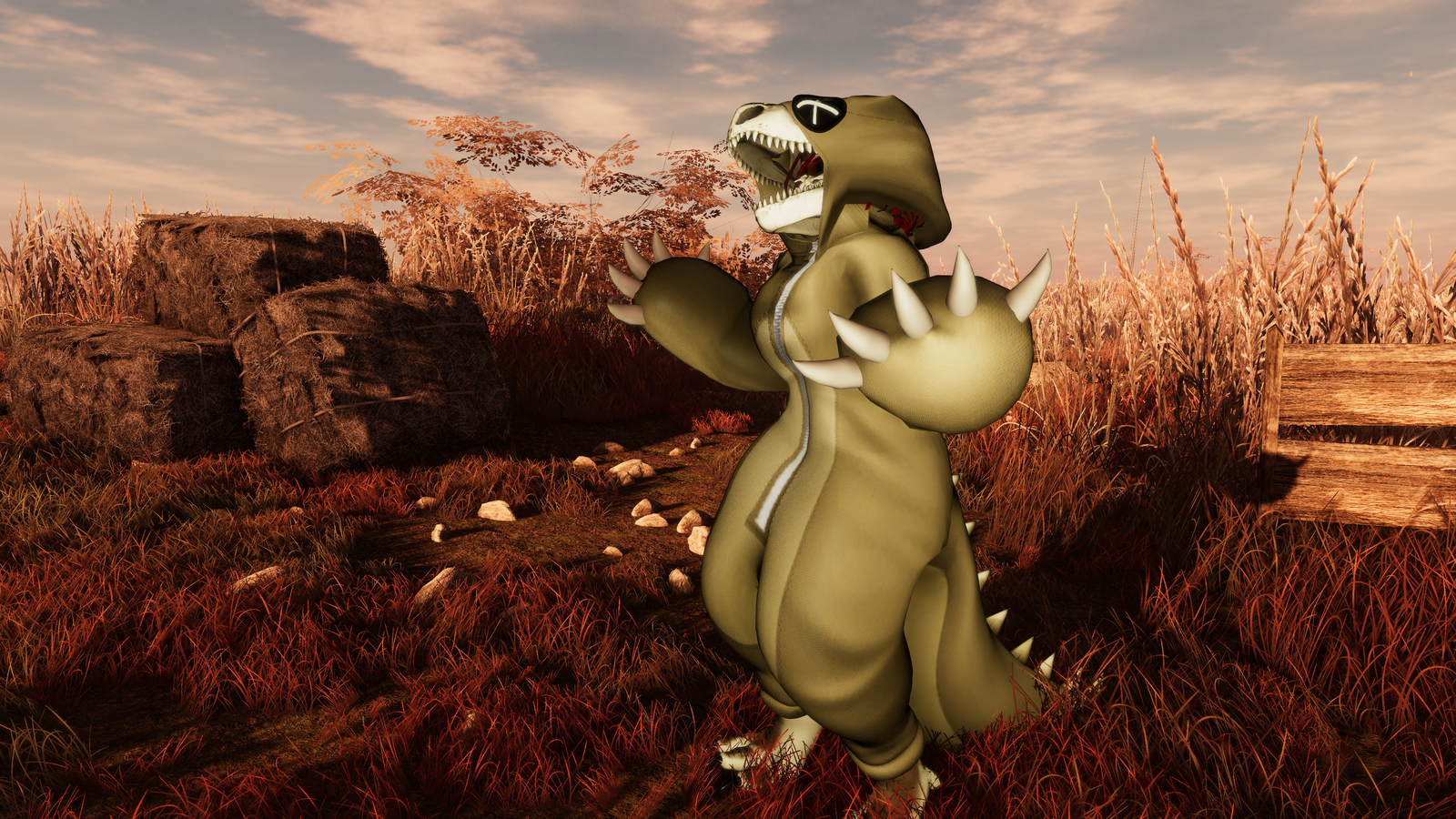Rexy The T-Rex (Face tracking + gogoloco)