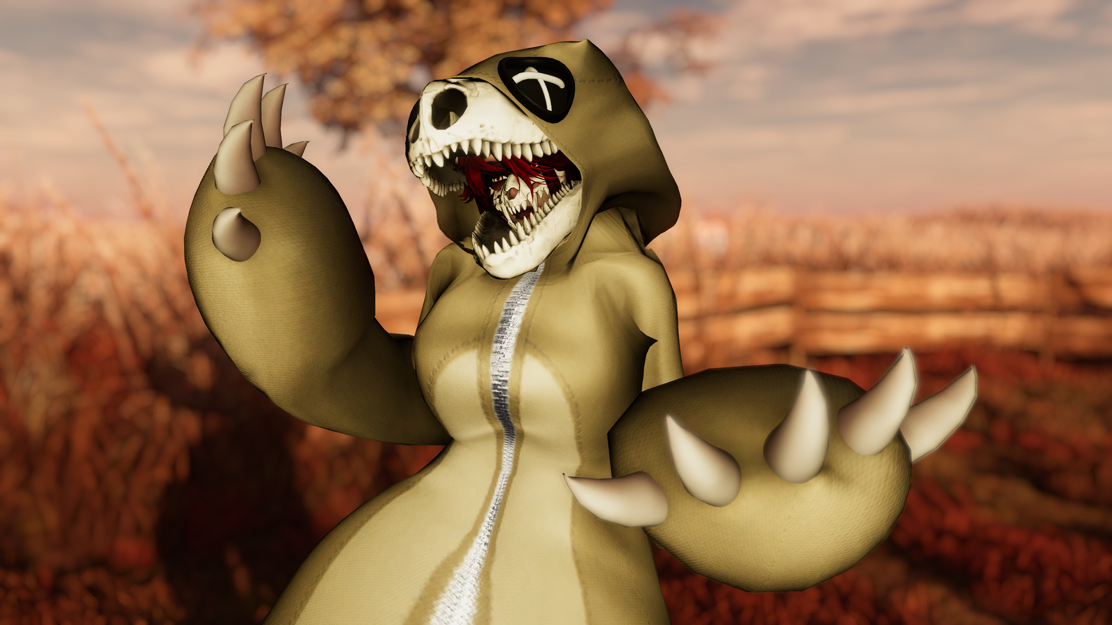 Rexy The T-Rex (Face tracking + gogoloco)