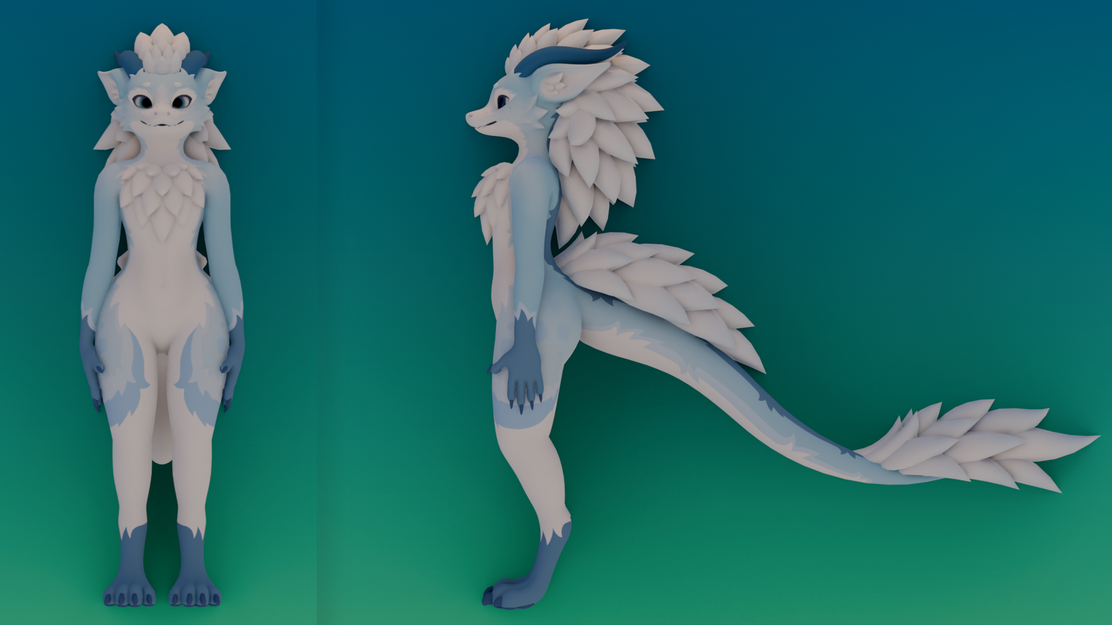 Stellaura the Fluffy Dragon - VRChat Avatar Base