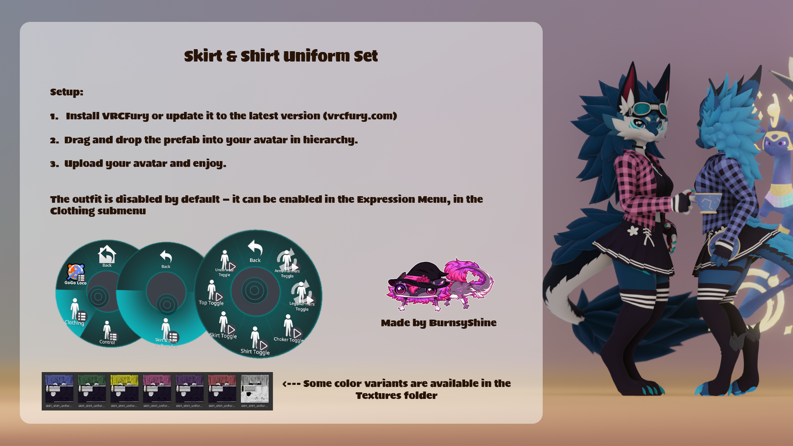 Skirt & Shirt Uniform Set for Nardoragon 3.1/Novabeast