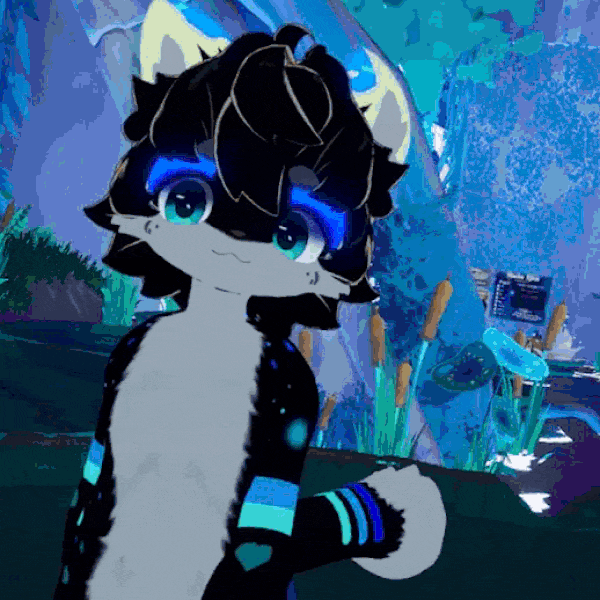 Neon Blue Heart ChezzPuff Texture