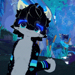 Neon Blue Heart ChezzPuff Texture