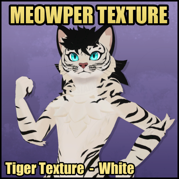 Meowper Texture - Tiger - White
