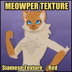 Meowper Texture - Siamese - Red