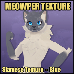 Meowper Texture - Siamese - Blue
