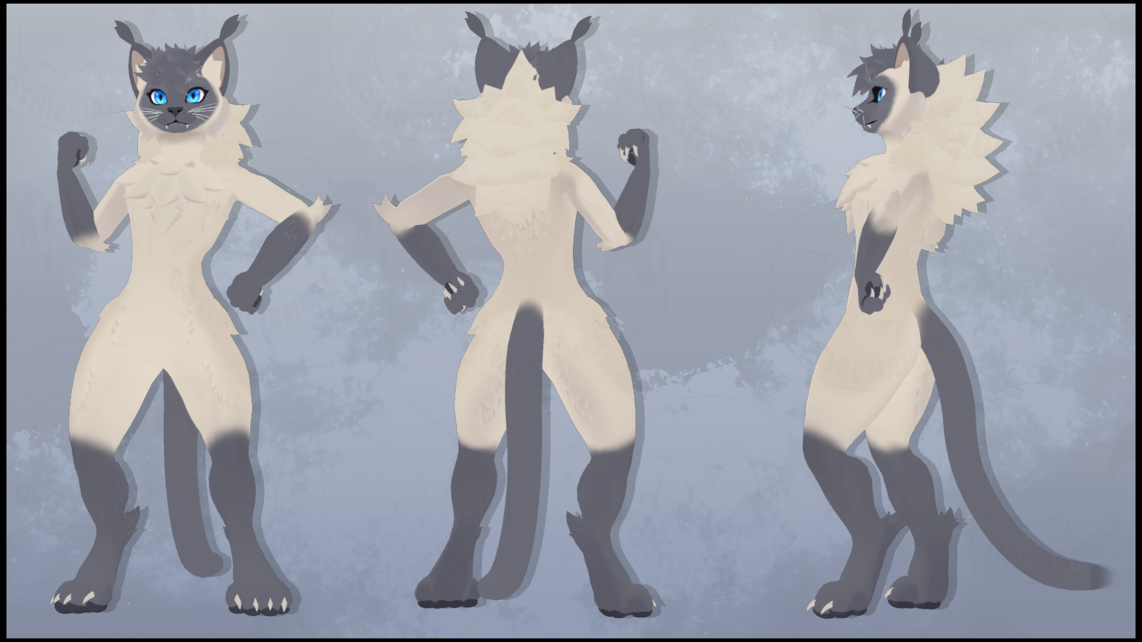 Meowper Texture - Siamese - Blue
