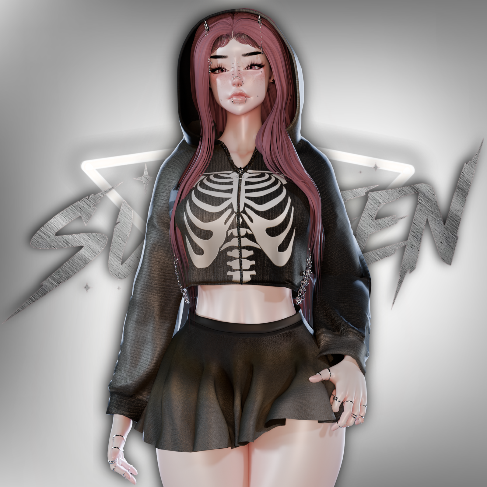 SC3. Hoodie & Skirt [VRChat Asset]