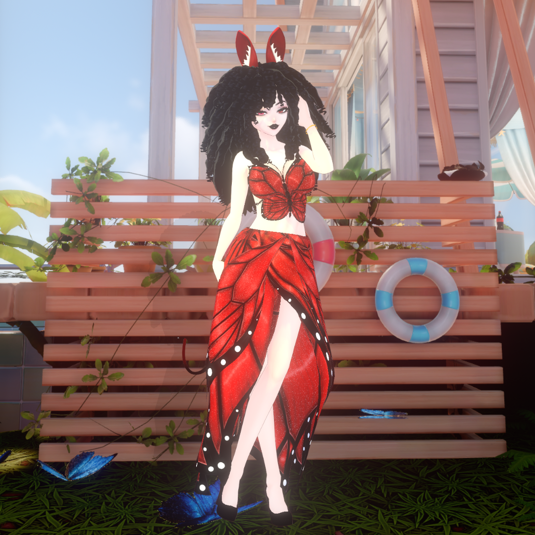 Dress Buttlerfly [Vroid] / Texture / Custome / Vroid Clothes and Textures