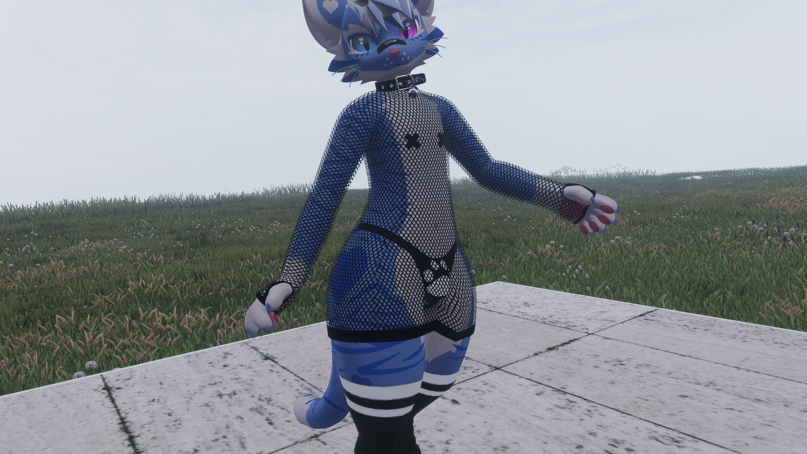Mayu Fishnet Dress