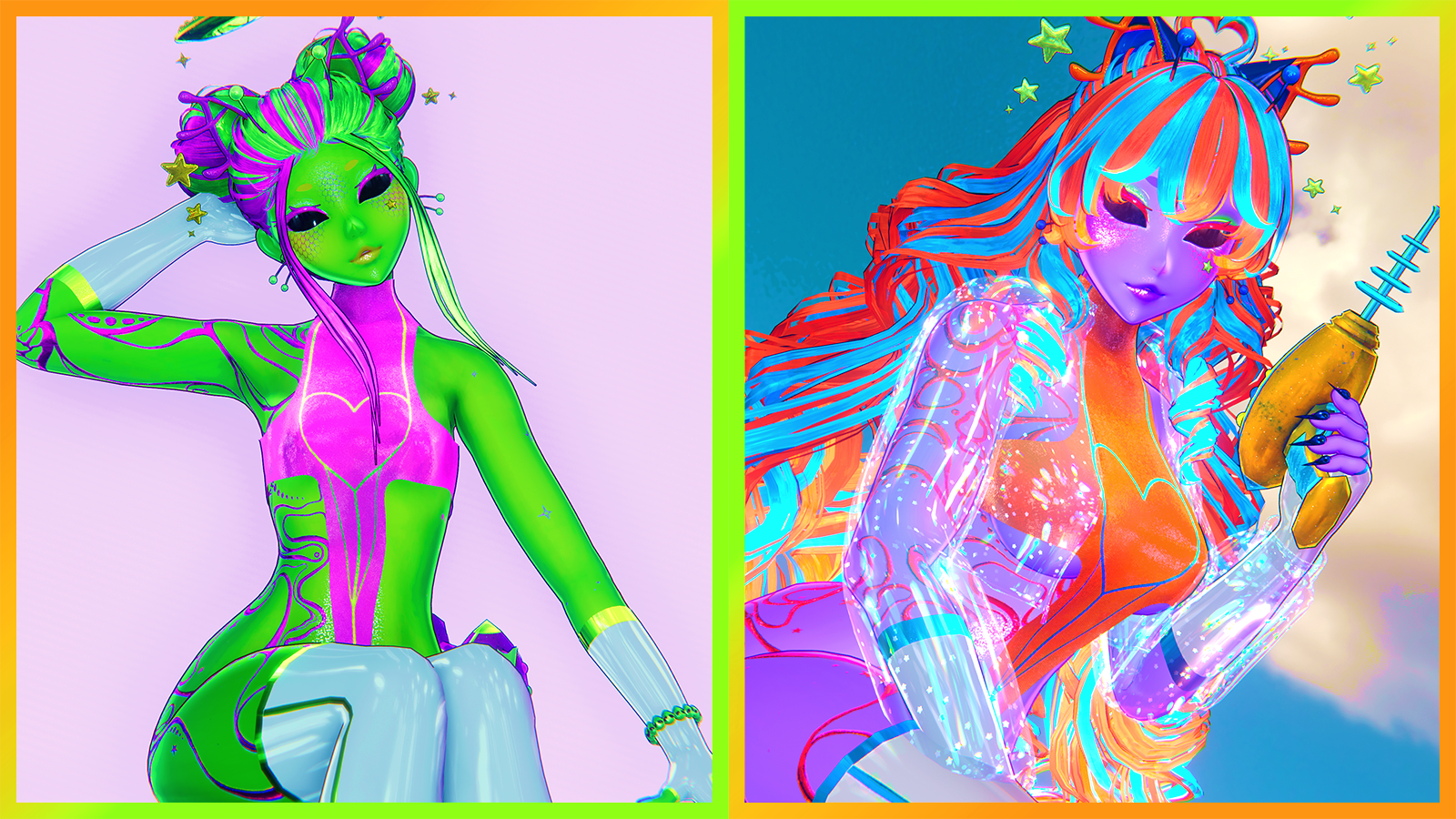★ AELINA ★ | VRCFT | Genderfluid Alien Kitty | PC & Quest | VRChat Avatar