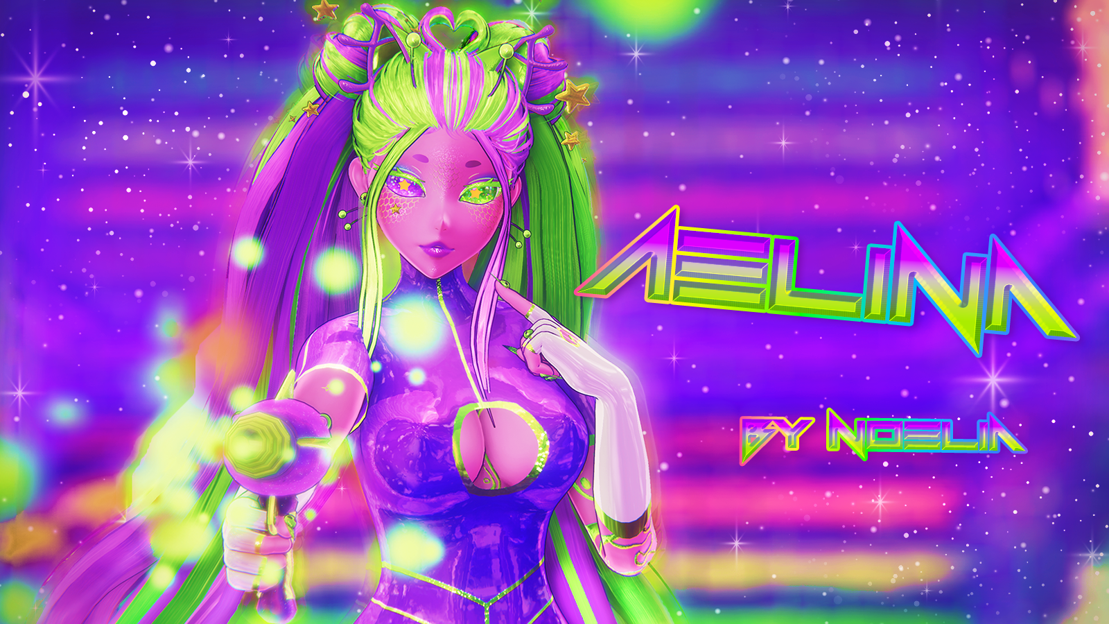 ★ AELINA ★ | VRCFT | Genderfluid Alien Kitty | PC & Quest | VRChat Avatar