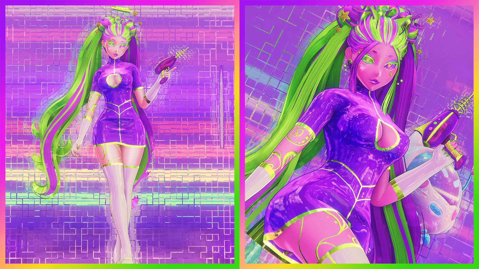 ★ AELINA ★ | VRCFT | Genderfluid Alien Kitty | PC & Quest | VRChat Avatar